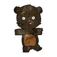 cartoon cute black bear cub N24