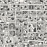 paranormal things secret crime - seamless vector background