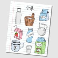 Milk doodles - lined paper