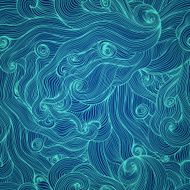 Seamless wave hand-drawn pattern N65