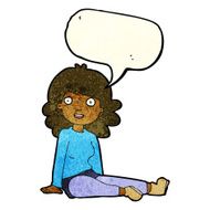 cartoon happy woman with speech bubble N304