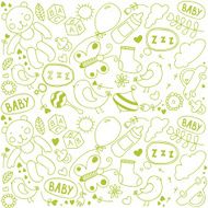 Children illustration seamless pattern