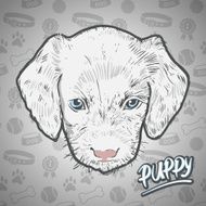 Painted head puppy N2