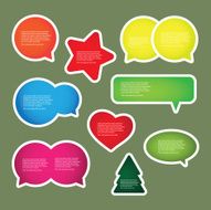 Set of Colorful Speech Bubbles