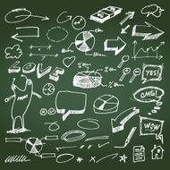 vector hand drawn doodles collection