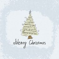 Doodle card - vector abstract christmas tree