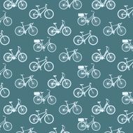 bicycles vintage pattern