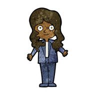 cartoon friendly business woman N15
