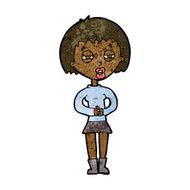cartoon suspicious girl N18