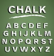 White Chalk Alphabet