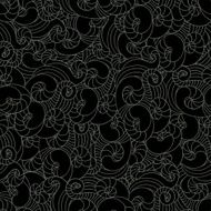 Seamless wave hand drawn pattern Abstract background N6