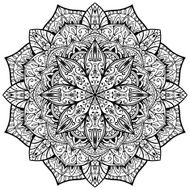 vector ornate mandala on a white background