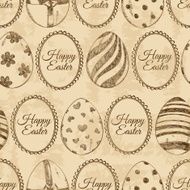 Seamless pattern of sketch Easter eggs N4