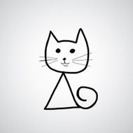 cat hand drawn