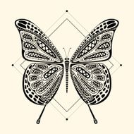 butterfly zentangle