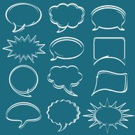 Hand-drawn speech bubbles N3