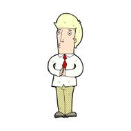 comic cartoon nervous man N37
