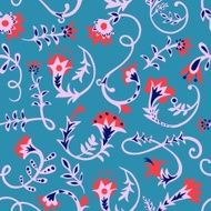 doodle hand drawn flowers pattern N2