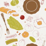 Food illustrations collection food ingredients N2