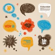 Hand-drawn speech bubbles illustration N2