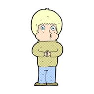 comic cartoon shy boy