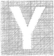 Freehand Typography Letter y N6