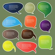Set of Colorful Speech Bubbles N2