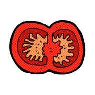 comic cartoon sliced tomato N2