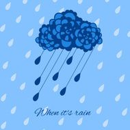 Greeting card with cloud