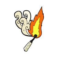 comic cartoon burning match N11