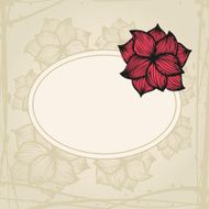 Doodling greeting card with hand drawn flowers in tattoo style N2
