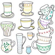 Different mugs and cups collection N2