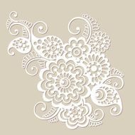 Vector floral pattern element indian ornament N2