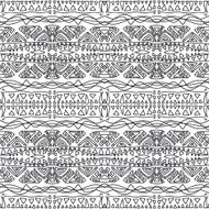 ethnic abstract hand-drawn seamless pattern N111