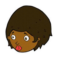 comic cartoon girl with concerned expression N3