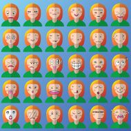 many girl emotion