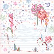 Christmas Lollipops Background (Doodles)