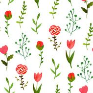 Watercolor floral seamless pattern N11