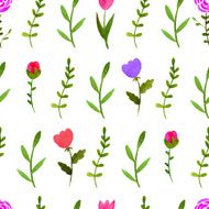 Watercolor floral seamless pattern N12