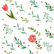 Watercolor floral seamless pattern N13