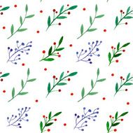 Watercolor floral seamless pattern N14
