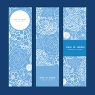 Vector purple lace flowers vertical banners set pattern background