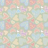 Seamless texture with funny hearts N3