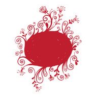 red floral frame