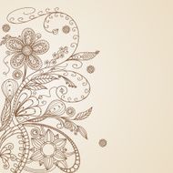 floral pattern hand drawing illustration N3