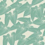 Seamless abstract background with leaves Vector illustration