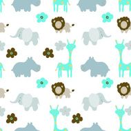 Baby animals seamless Pattern