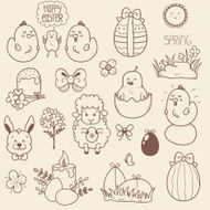 Set of Easter Doodles