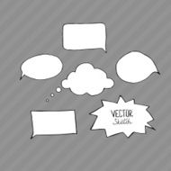 Set of blank speech bubbles with space for text N3