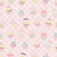Cupcake seamless pattern N14